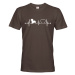 Pánské tričko pro milovníky psů s potiskem Hrubosrstý jezevčík tep - skvělý dárek
