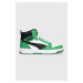 Dětské sneakers boty Puma Rebound V6 Mid Jr zelená barva