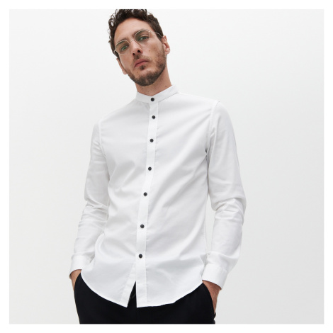 Reserved - Košile super slim fit se stojáčkem - Bílá