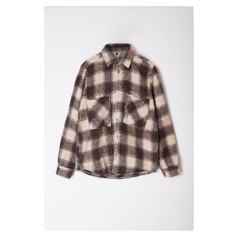 Trendyol Brown Regular Fit Thick Winter Lumberjack Shirt