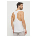 Tričko s příměsí lnu Calvin Klein bílá barva, KM0KM01009