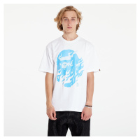 Tričko A BATHING APE Flame Ape Head Tee White/ Blue