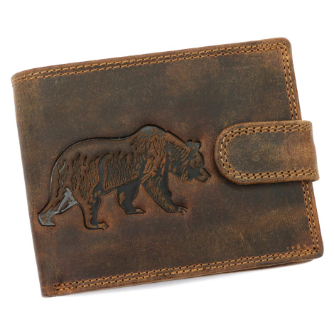 Pánská kožená peněženka Wild L895-BEAR varianta 9 hnědá