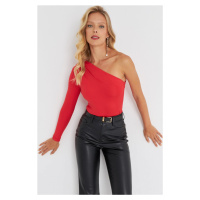 Cool & Sexy Women's Red Single Sleeve Blouse
