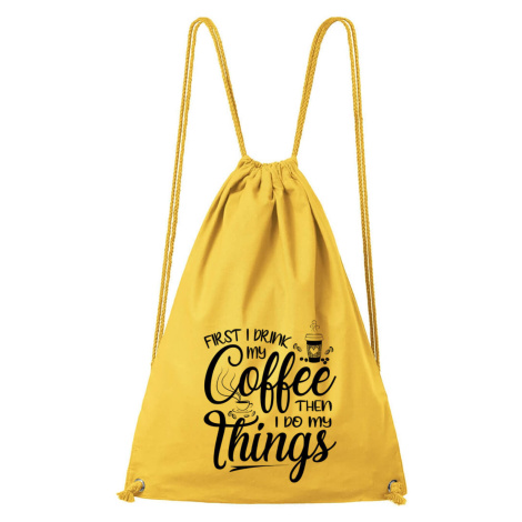 DOBRÝ TRIKO Bavlněný batoh Coffee Barva: Žlutá