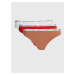 Sada tří dámských tang v béžové, červené a hnědé barvě Tommy Hilfiger Underwear