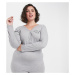 Outrageous Fortune Plus nightwear motif long sleeve all in one in grey