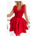 Červené mini šaty s áčkovou sukní