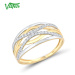 Elegantní prsten s propletením zdobený diamanty Listese