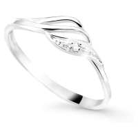 Cutie Diamonds Půvabný prsten z bílého zlata s briliantem DZ8023-00-X-2
