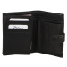 Trendová pánská kožená peněženka Figo, černá - bílá