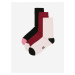 Sada tří párů dámských ponožek ve světle růžové, černé a vínové barvě ZOOT.lab