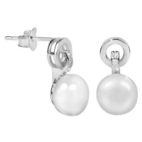 JwL Luxury Pearls Náušnice s bílou pravou perlou JL0503