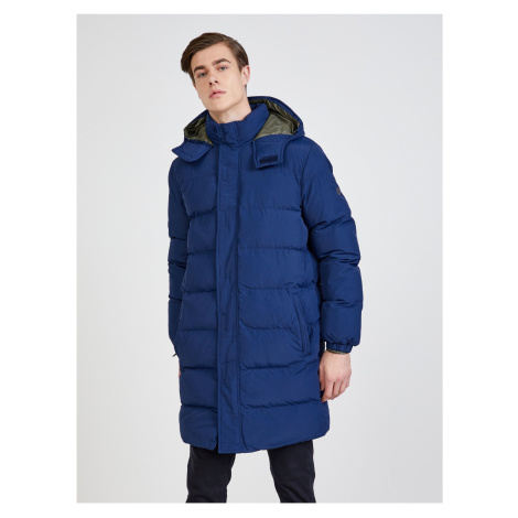 Modrý prošívaný kabát Blend - Pánské