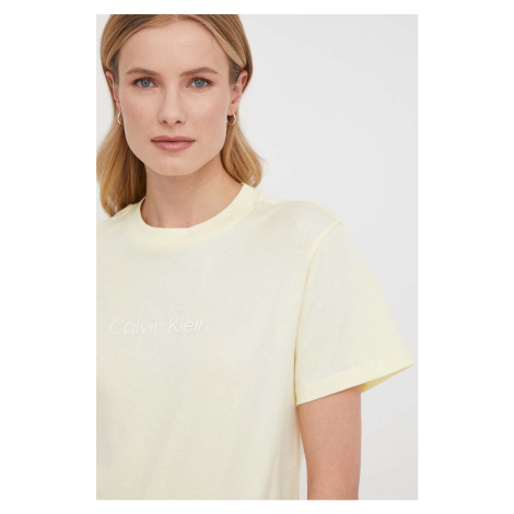 Bavlněné tričko Calvin Klein žlutá barva, K20K205448