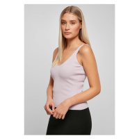 Ladies Rib Knit Top - softlilac