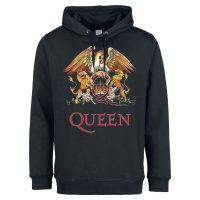 Queen Amplified Collection - Royal Crest Mikina s kapucí černá