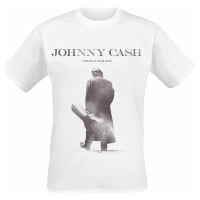 Johnny Cash Walking Guitar Tričko bílá