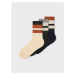 NAME IT Ponožky 'KALEB' béžová / námořnická modř / šedý melír / oranžový melír / černý melír