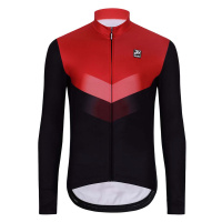 HOLOKOLO Cyklistický dres s dlouhým rukávem zimní - ARROW WINTER - černá/červená