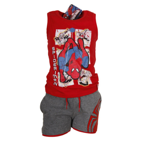 Spiderman letní souprava červeno-šedá Červená Spider-Man