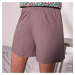 Blancheporte Pyžamo se šortkami a minimalistickým designem hnědošedá