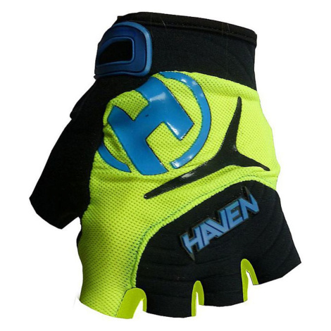 HAVEN Cyklistické rukavice krátkoprsté - DEMO - modrá/zelená