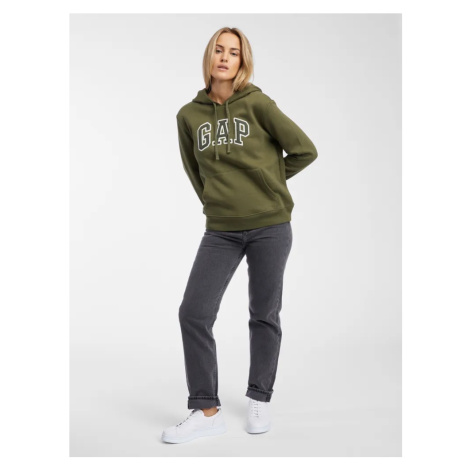 GAP HERITAGE Pullover Hoodie dámská mikina zelená