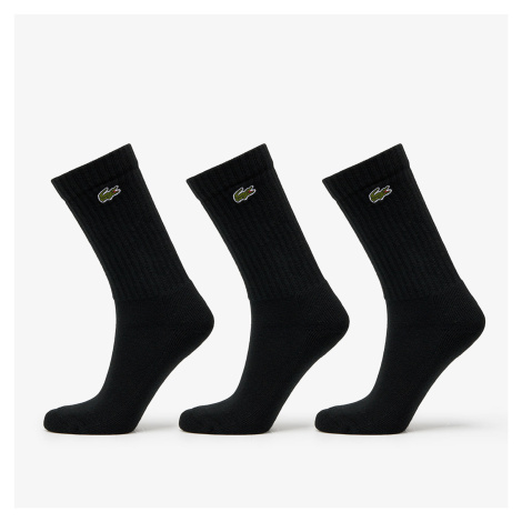 Ponožky LACOSTE 3-Pack Crew Cut Socks Black