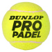 Dunlop PRO PADEL 3PET Míče pro padel, žlutá, velikost