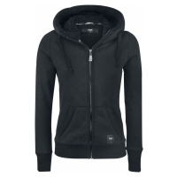 Black Premium by EMP Teddy Hooded Jacket Dámská mikina s kapucí na zip černá