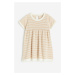H & M - Pletené bavlněné šaty - bílá