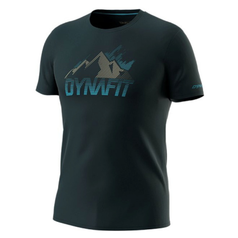 Dynafit triko Transalper Graphic S/S TEE, modrá