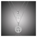 Victoria Filippi Stainless Steel Dvojitý ocelový náhrdelník se zirkony Barbara - strom života NH