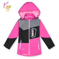 Dívčí softshellová bunda, zateplená KUGO HK5605, růžová Barva: Růžová