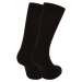 5PACK ponožky Nedeto vysoké bambusové černé (5NDTP001)