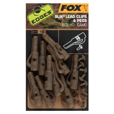 Fox Závěsky Edges Camo Silk Lead Clips & Pegs 10 ks