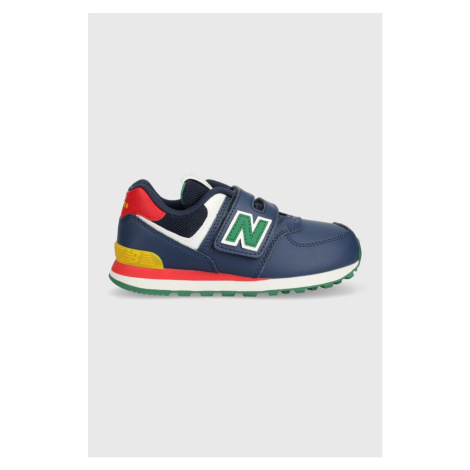 Dětské sneakers boty New Balance PV574CT tmavomodrá barva