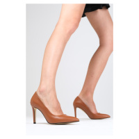 Mio Gusto Basic Tan Women's Stiletto Heel Shoes