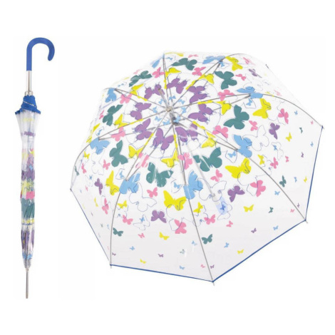 Doppler Lang Fiber AC Transparent Spring Dámský průhledný holový deštník 7405427R