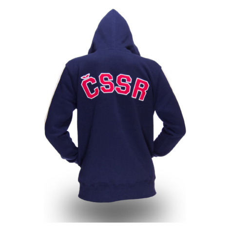 Pánská Mikina ČSSR Retro s Kapucí Modrá Brixton