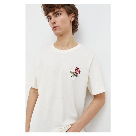 Bavlněné tričko Les Deux béžová barva, s aplikací