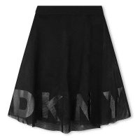 Dětská sukně Dkny černá barva, midi, áčková, D60215