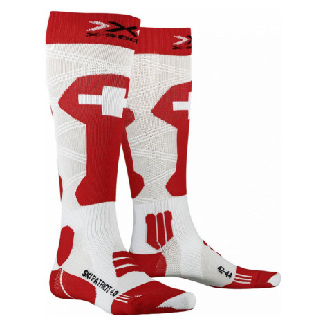 Ponožky X-Socks SKI PATRIOT 4.0 SWITZERLAND bílá|červená