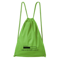 DOBRÝ TRIKO Bavlněný batoh Snažím se tě pobrat Barva: Apple green