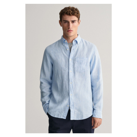 KOŠILE GANT REG LINEN SHIRT CAPRI BLUE