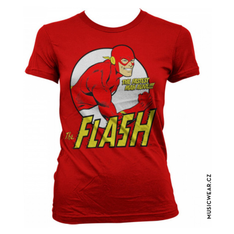The Flash tričko, Fastest Man Alive Girly, dámské HYBRIS