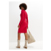 Bonprix BODYFLIRT pletené šaty s knoflíky Barva: Červená, Mezinárodní