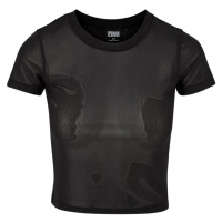 Ladies Short Mesh Tee - black