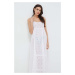 Bavlněné plážové šaty Polo Ralph Lauren bílá barva, 21484578